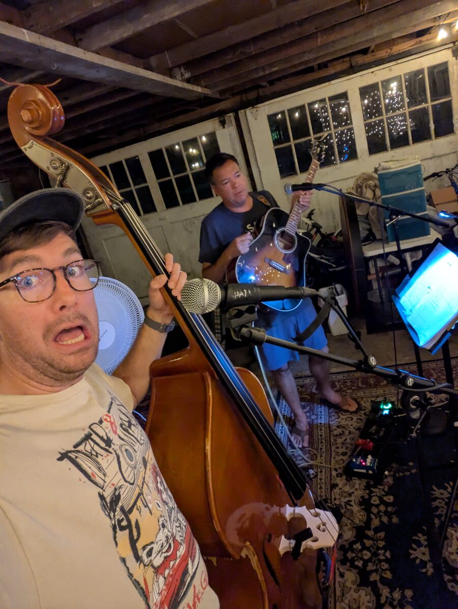 Don Saint John candid band moment