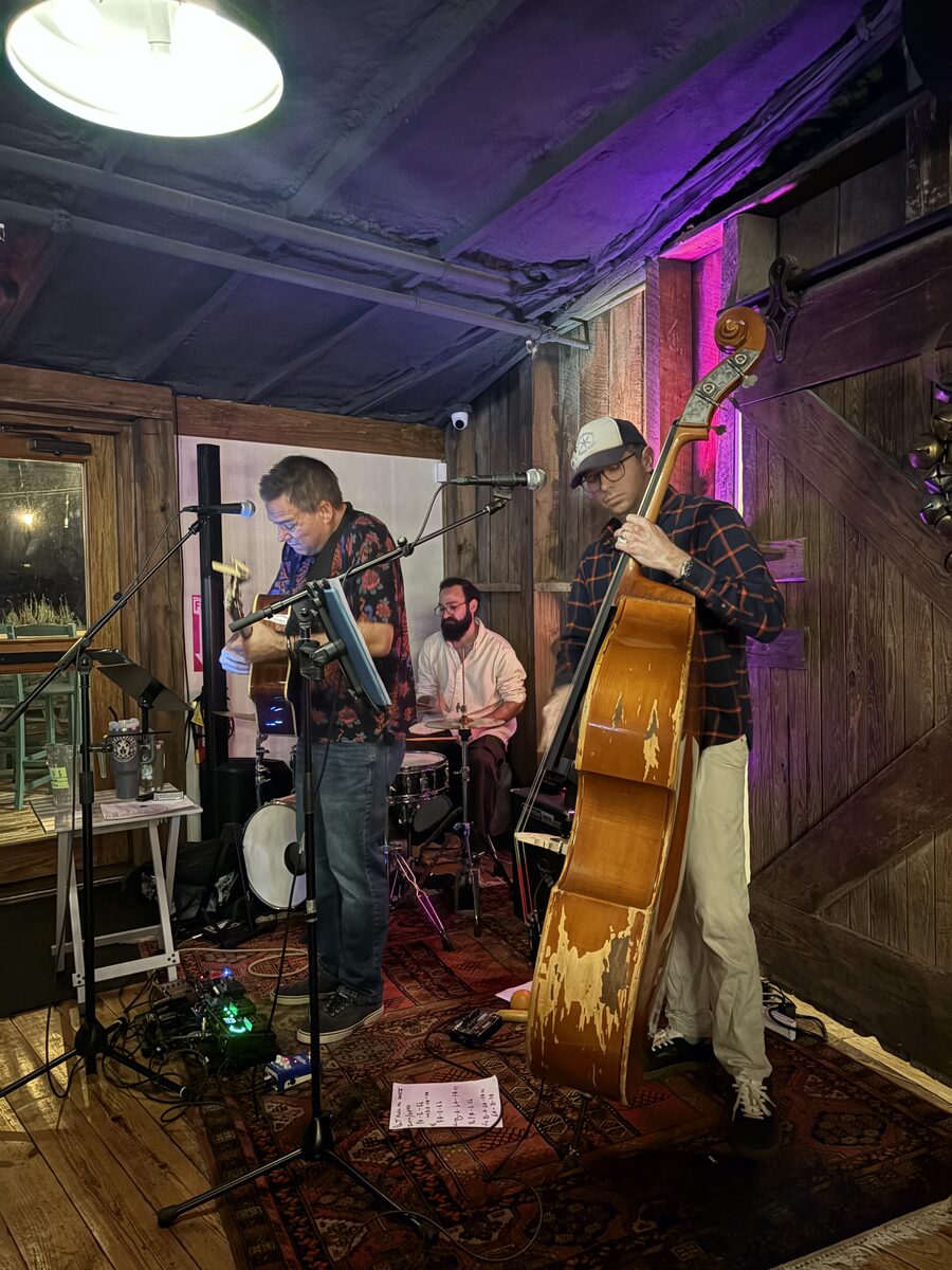 Don Saint John live with upright bass and guitar